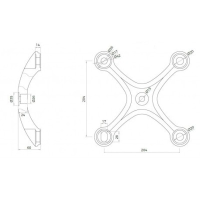 Araña Serie 4HA-4 Brazos