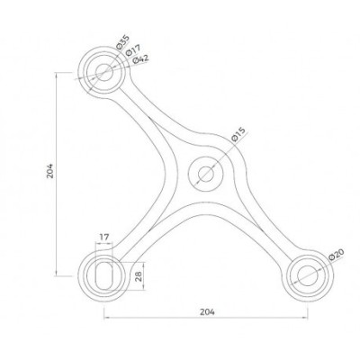 Araña Serie 4HA-3 Brazos