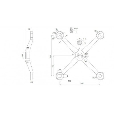 Araña Serie  4TA-4 Brazos