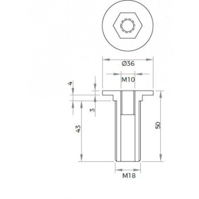 Prolongador M18 para Araña Serie CSBM