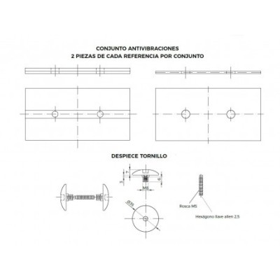 Tornillo doble Antivibraciones