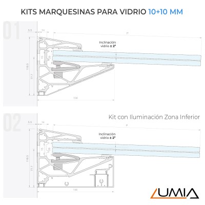 Marquesina para Vidrio Lumia