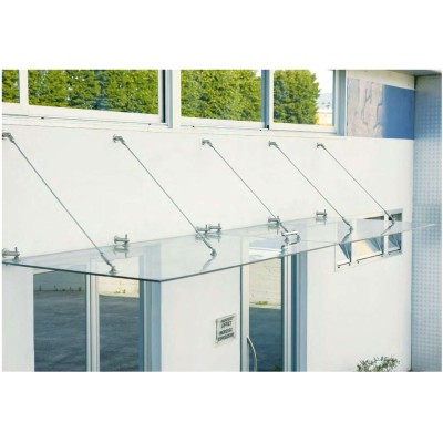 Marquesina  Vidrio Tirantes con Voladizo 2 metros Glass Canopy