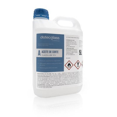 Aceite de Corte para Vidrio Hidrosoluble de Volatilidad Alta Turomas Tipo A Garrafa 5 litros | Distecglass