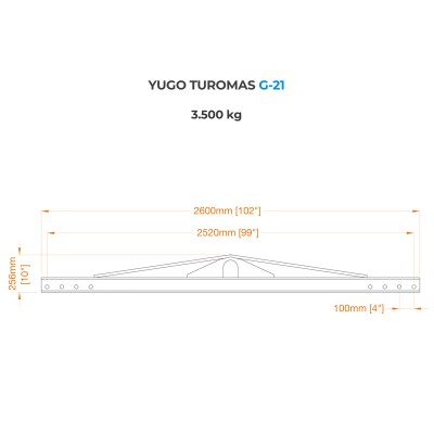 Yugo elevación paquetes de vidrio G-21 Turomas Dimensiones|Distecglass