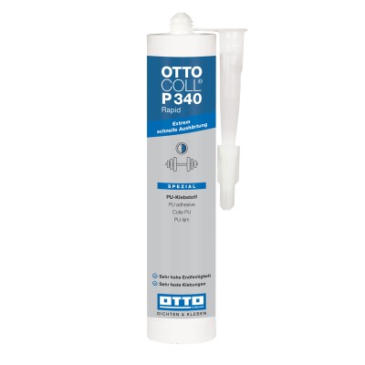 Ottocoll Rapid P340 Adhesivo de poliuretano de alta y rápida adhesión en cartucho 310 ml | Distecglass