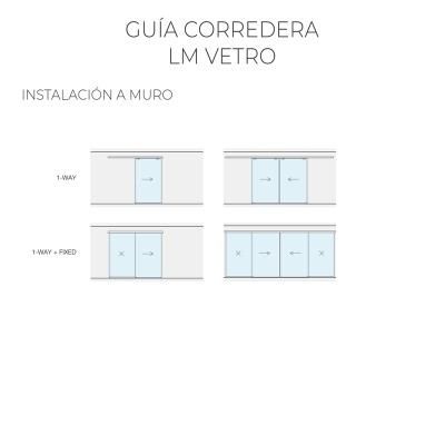 Kit Corredera LM VETRO Aluminio