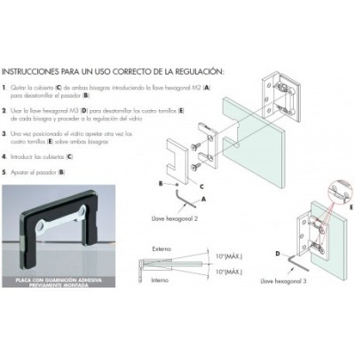 Bisagras SERIE HD SQUARE 10/12