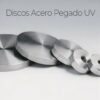 Discos Acero Pegado UV de Vidrio en Ruedas y Patas