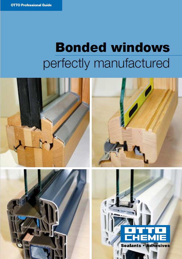 Portada para la descarga del manual para el pegado de vidrio en ventanas de Otto Chemie. Productos a la venta en Distecglass