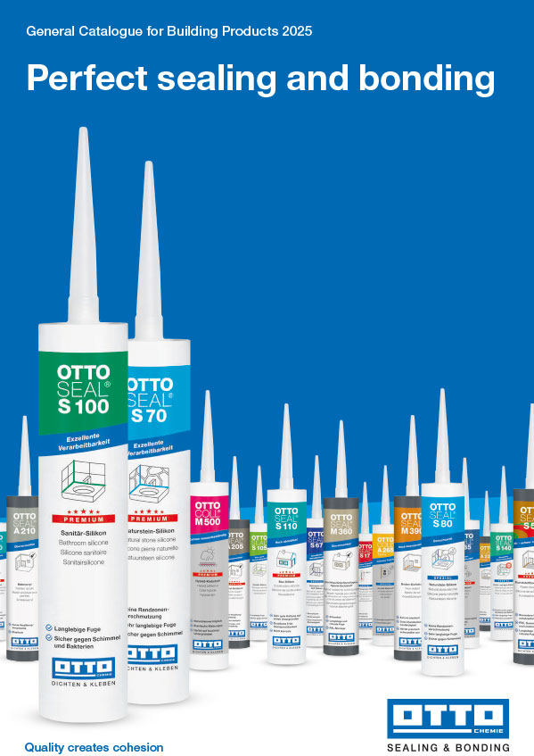 Portada para la descarga del catálogo de sellantes de Otto Chemie. A la venta en Distecglass